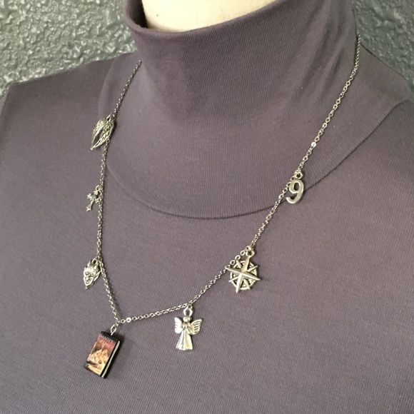 Dante's Inferno Handmade Literature Necklace, Book Cover, Devil, Angel, Cross, 9 - Picture 6 of 15